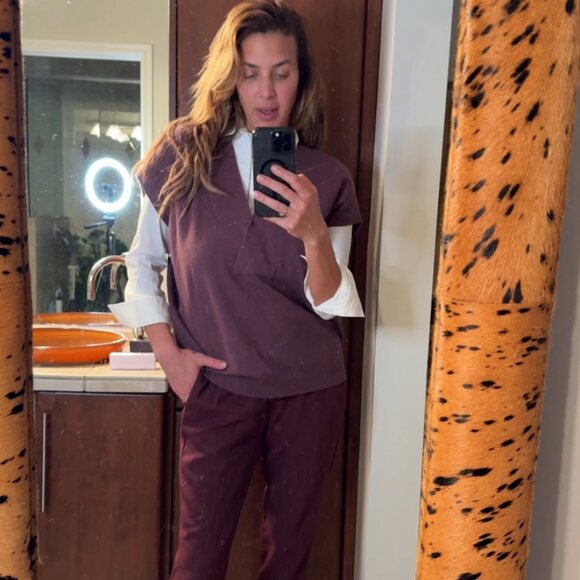 Cucinelli cashmere sweater and pant set